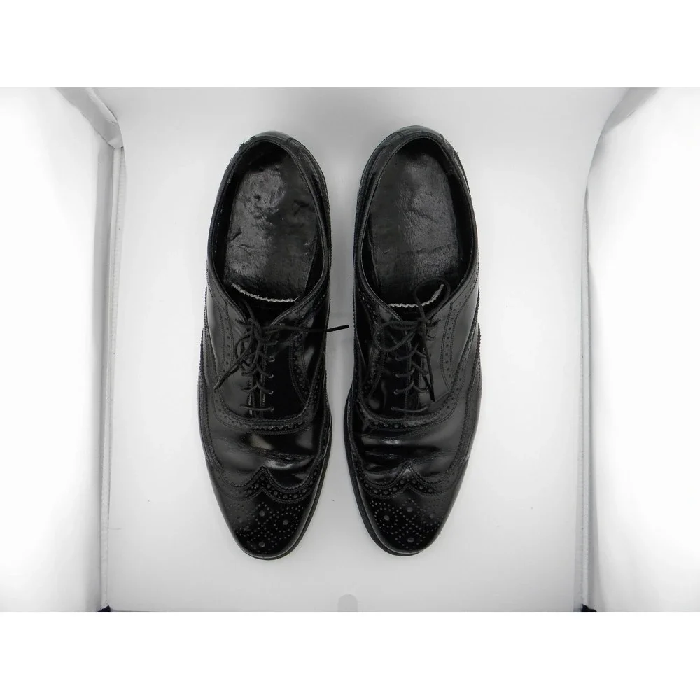 Florsheim Imperial Men's Black Leather Wingtip Oxford Dress Shoes‎ Size 11 B